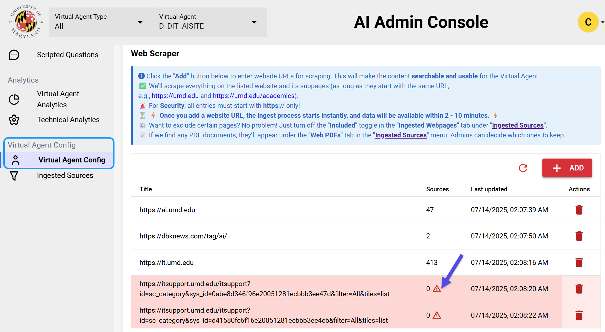 Web Scrape Errors